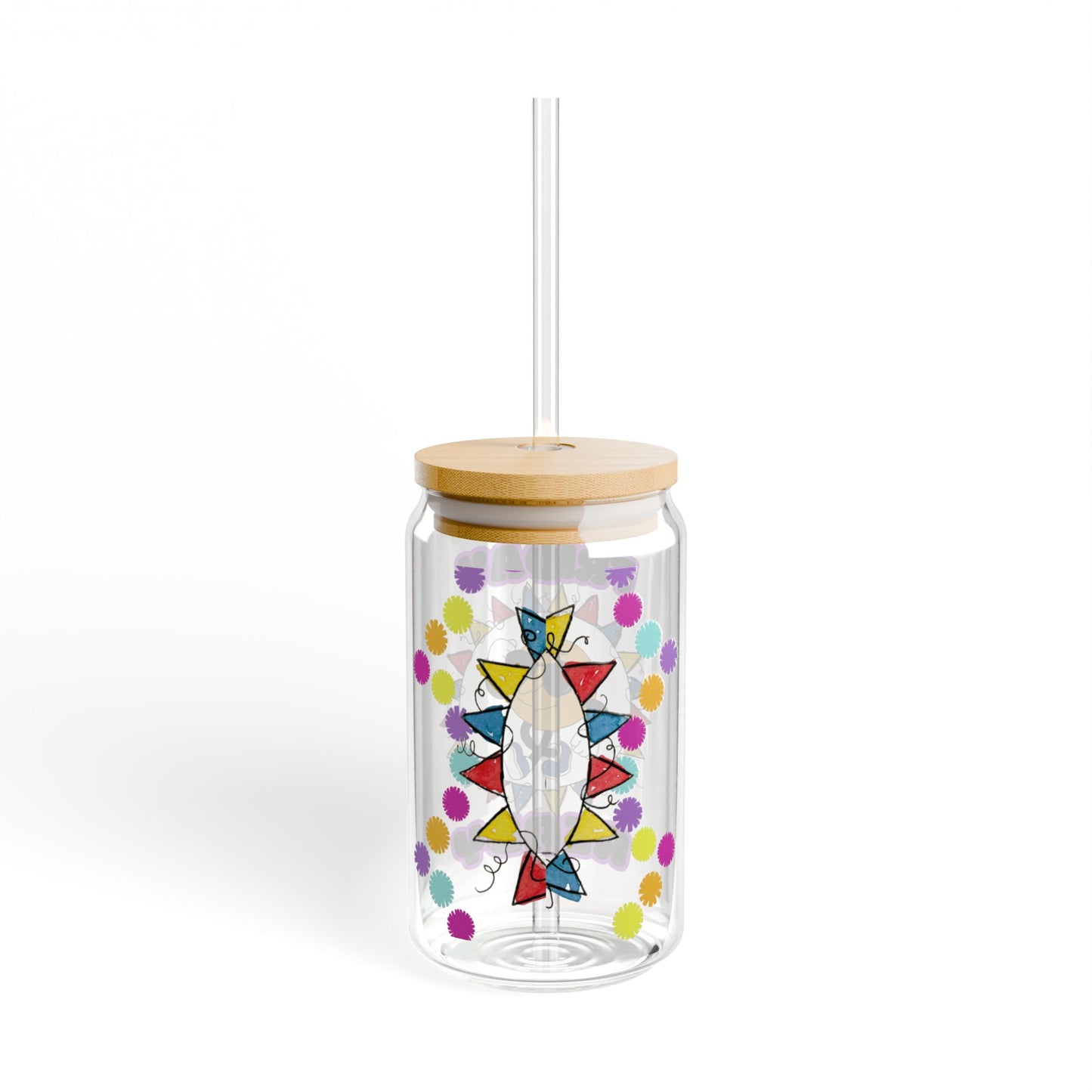 Colorful Friday Ready Sipper Glass
