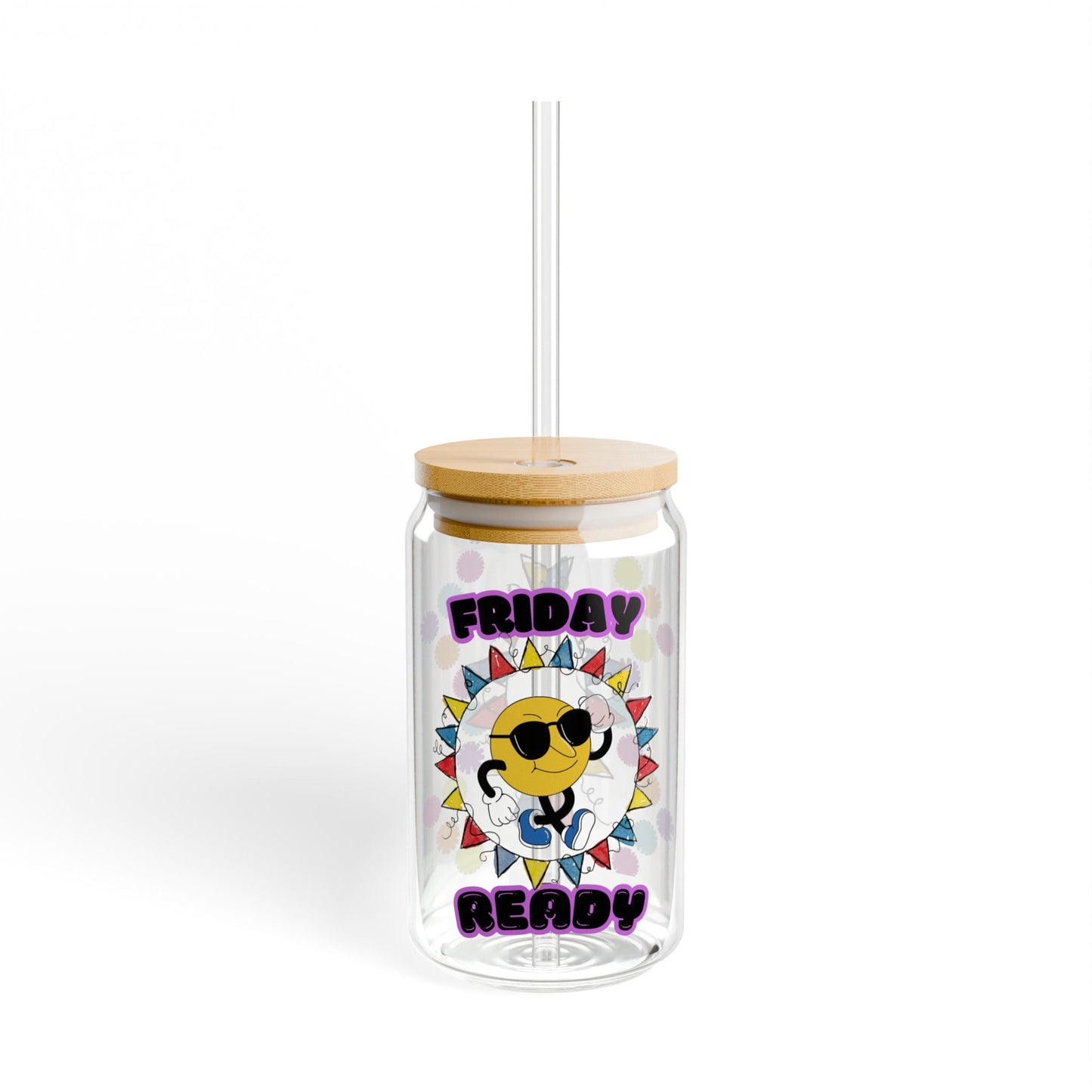Colorful Friday Ready Sipper Glass
