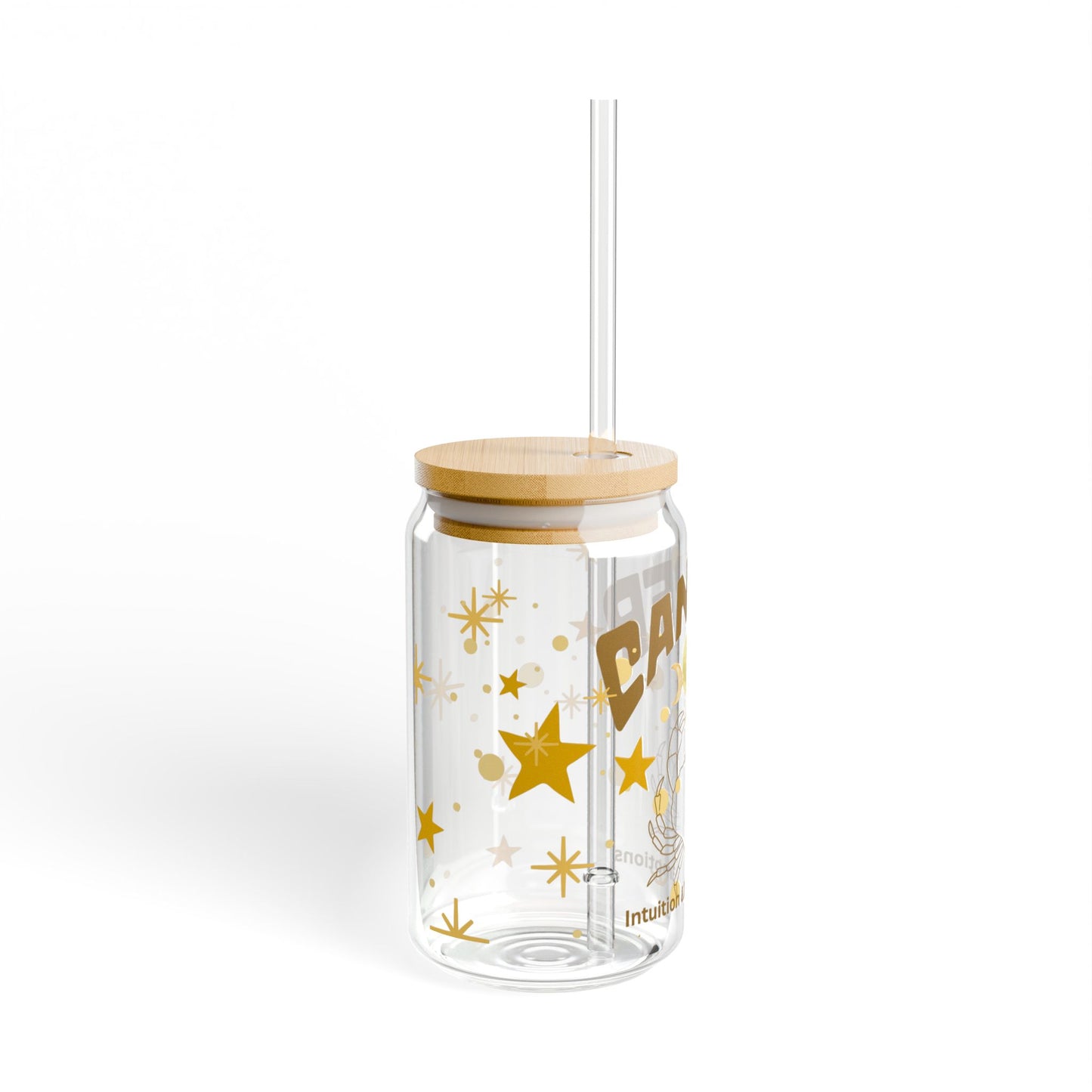Cancer Zodiac Sipper Glass, Astrological Drinkware